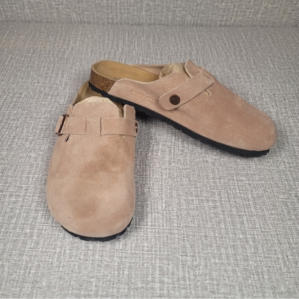 Birkenstock Boston Pink Suede Soft Footbed Clog EU 40 Womens 9